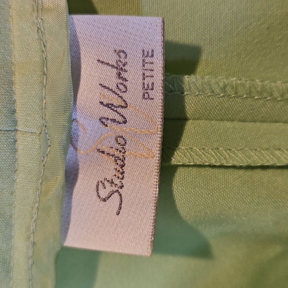 Vintage Studio Works Mint Green Dress Pants 14 Petite New - Picture 7 of 10